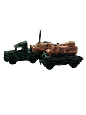 Toys R Us True Heroes GI Joe Chap Mei Semi Truck Tank Transport 30" Two Trailer
